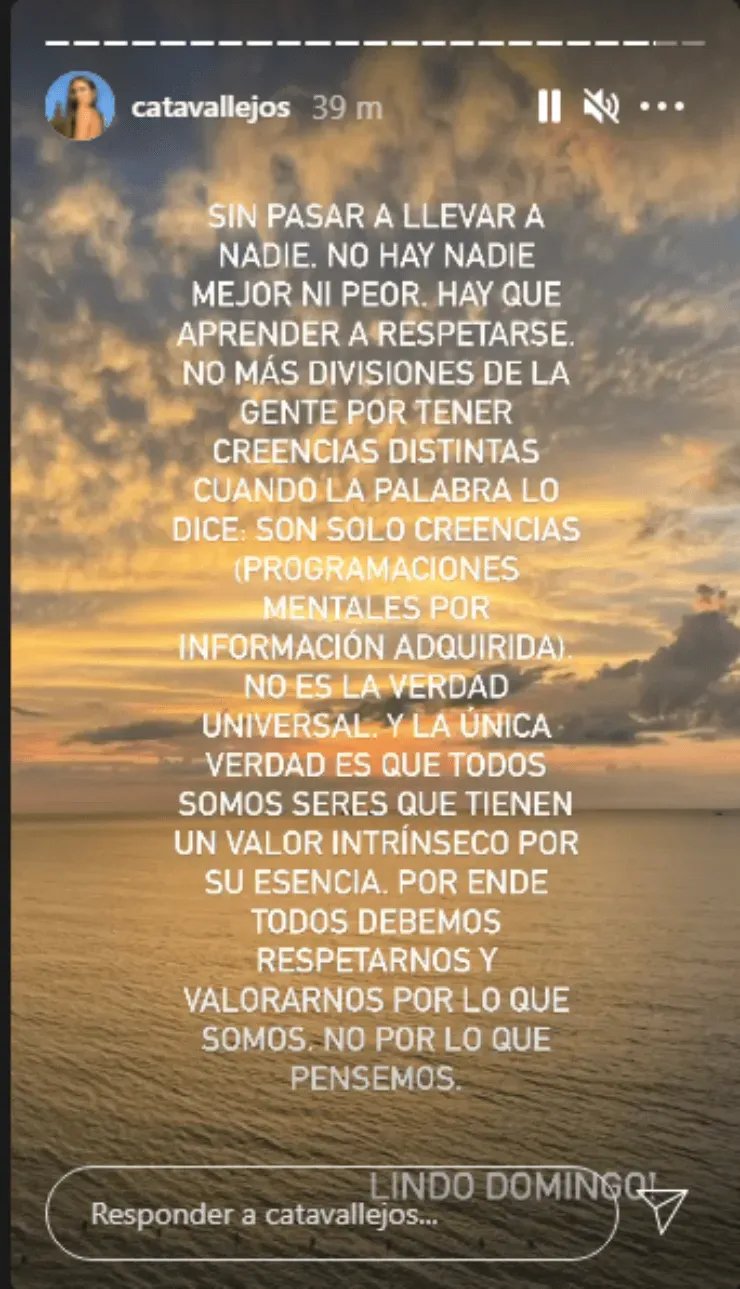 Cata Vallejos en Instagram