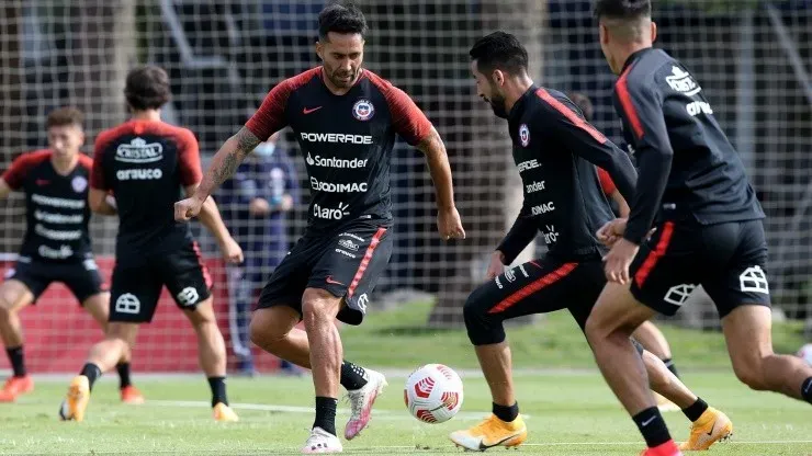 Entrenamiento de la selección chilena para las Eliminatorias Sudamericanas Qatar 2022