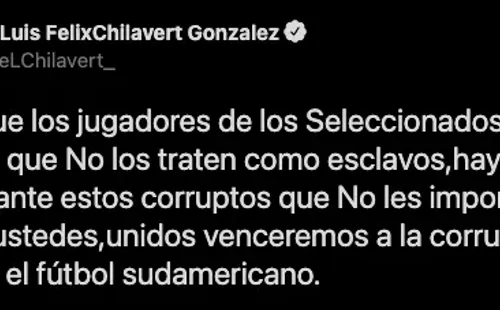 El mensaje de Chilavert contra la Conmebol