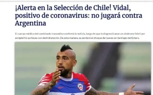 La prensa trasandina hizo eco el contagio del King.