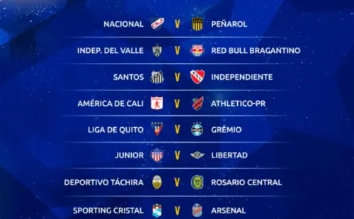 Todas las llaves de octavos de final de Copa Sudamericana.