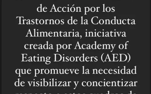 Las reflexiones de Nerea de Ugarte sobre el Trastornos de la Conducta Alimentaria (TCA), citadas por Anto Larraín.(1)