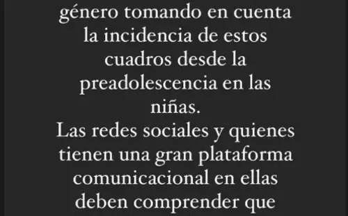 Las reflexiones de Nerea de Ugarte sobre el Trastornos de la Conducta Alimentaria (TCA), citadas por Anto Larraín.(3)