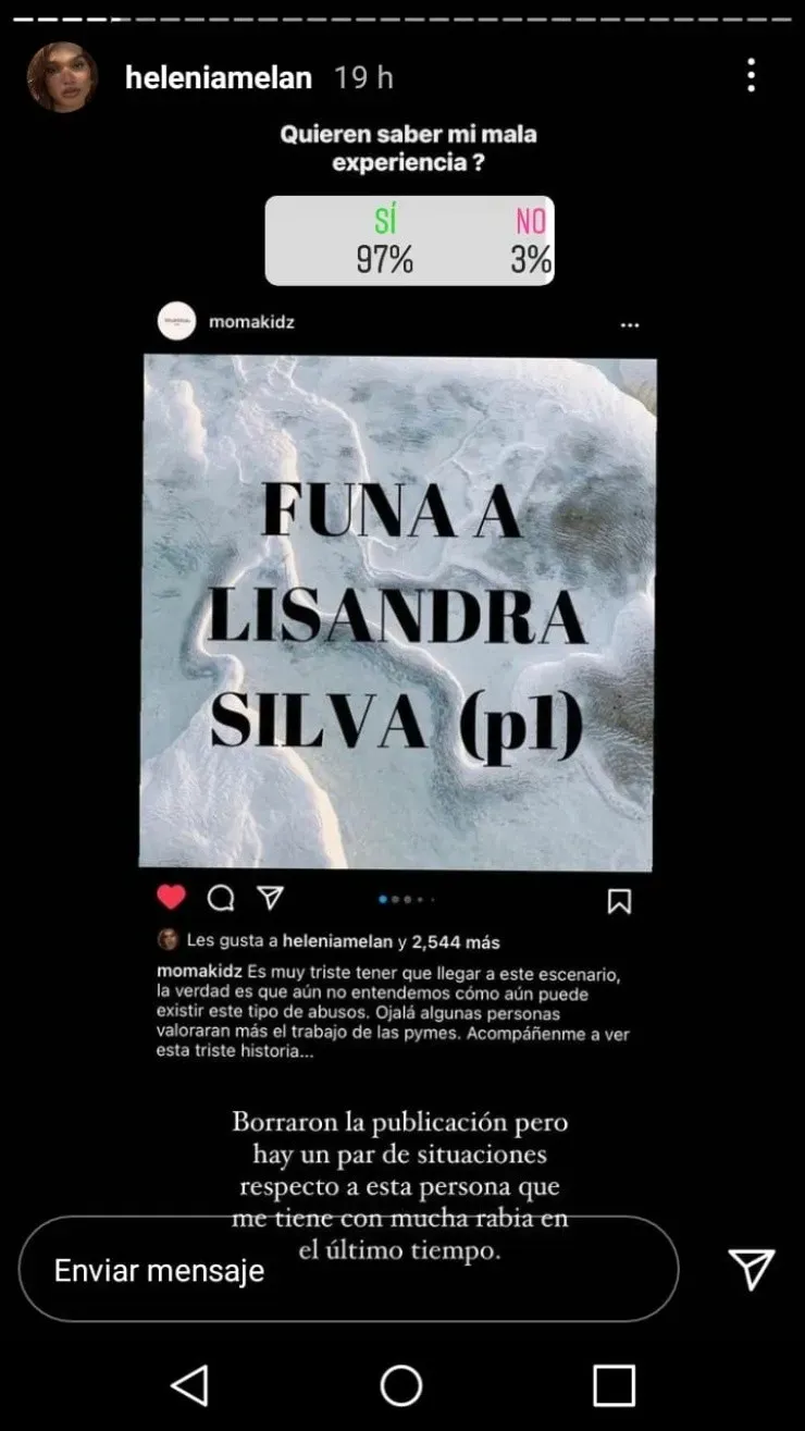 Helénia Melán Instagram