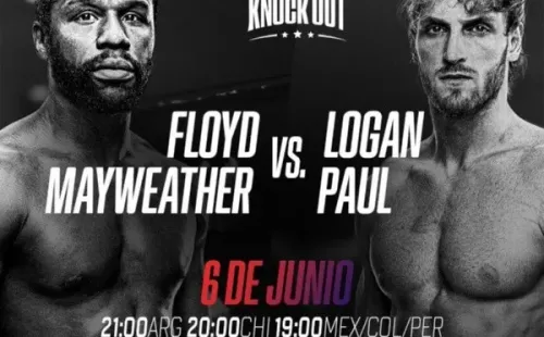 Afiche oficial Floyd Mayweather Jr vs Logan Paul. (Foto: ESPN)