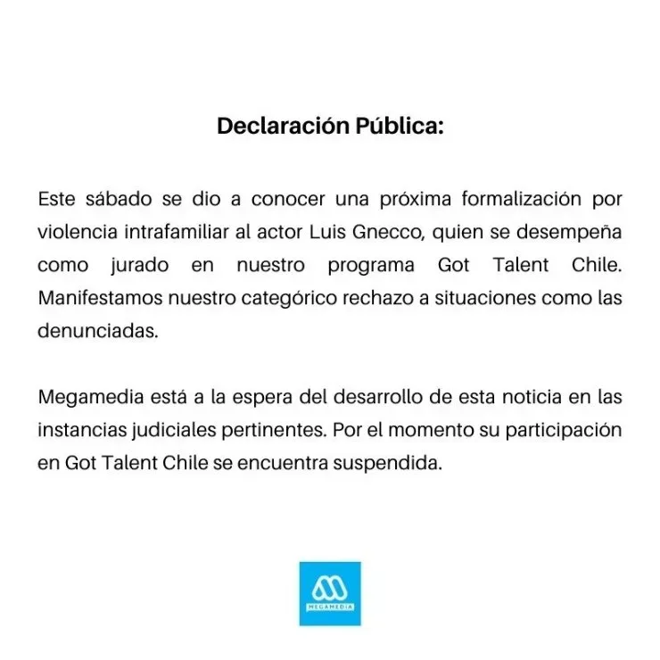 Mega declaración pública