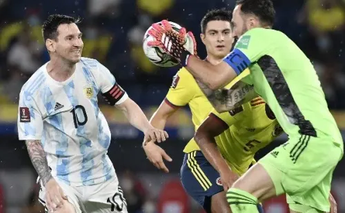 Messi y Argentina no pudieron celebrar ante Colombia. Foto: Getty Images