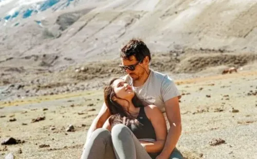 La foto en que Melina Noto aparece junto a Pangal y que la argentina compartió en su Instagram.