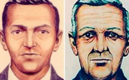 El retrato ilustrado de D.B. Cooper, el histórico personaje referenciado por Loki.