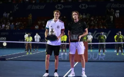 A principios de año, Zverev se impuso a Tsitsipas en el Abierto mexicano. Foto: Getty.