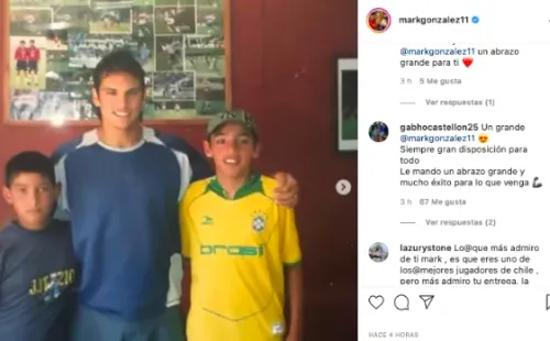 El recuerdo de Mark González con un Gabriel Castellón pequeño. Foto: Instagram