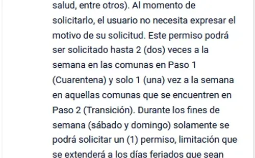 Comisaría Virtual: Permiso de Desplazamiento General