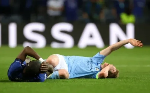 De Bruyne sufrió una doble fractura en eltabique nasal y el orbital del ojo izquierdo tras un choque conRüdiger.