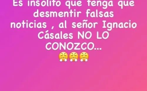 Las historias con que la ex esposa de Arturo Vidal, Marité Matus, desmintió el supuesto romance con el ex de Camila Andrade, Ignacio Casale.(2)