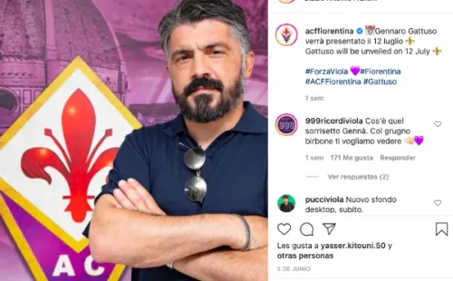Hace una semana el técnico italiano conoció las instalaciones de la Fiorentina. (Captura Instagram Fiorentina)