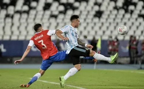 Argentina no pudo en el debut y empató ante una ordenada selección chilena. (Foto: Agencia UNO)