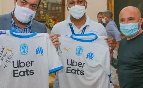 Sampaoli con autoridades brasileñas (Instagram)