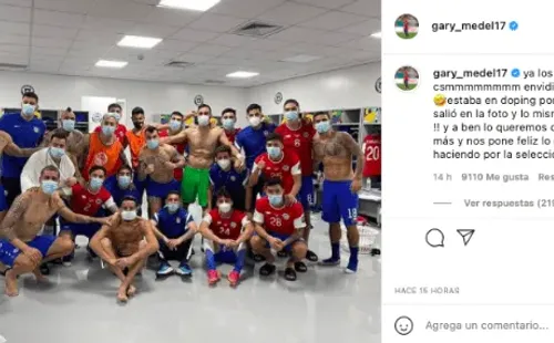 La respuesta de Medel por la ausencia de Brereton en la foto.