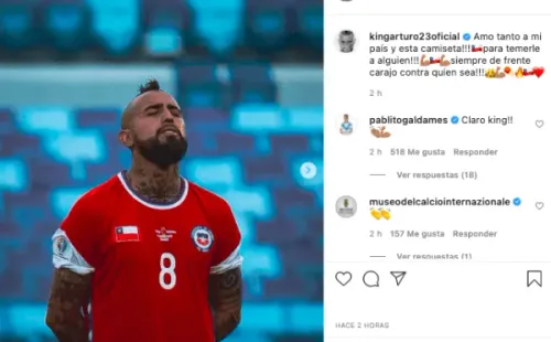 El mensaje de Vidal en Instagram.