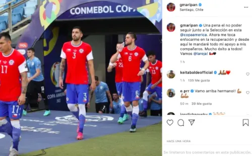 El mensaje de Maripán en Instagram