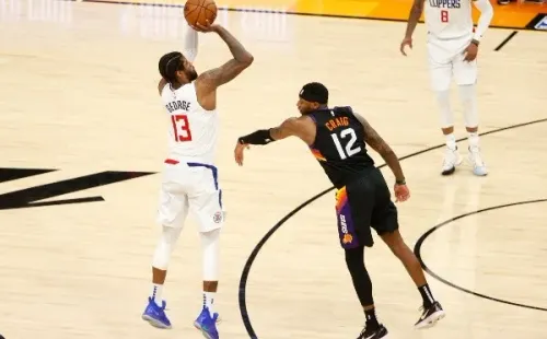 Paul George fue una de las grandes figuras del quinto juego al anotar 41 puntos. Foto: Getty.