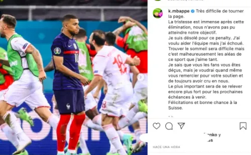 Las palabras de Mbappé tras eliminación de Francia en la Euro.