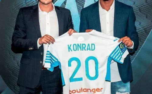 Konrad de la Fuente fue presentado oficialmente en el equipo de Sampaoli. (Foto: Marsella)
