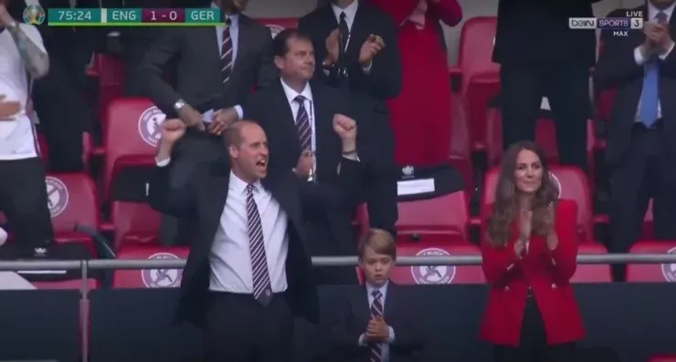 Willia, Kate y George festejaron con todo el paso de Inglaterra a cuartos de la Euro.