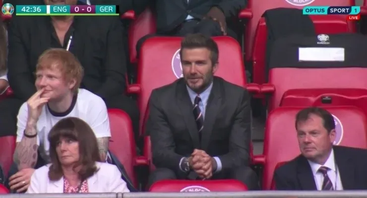 Bekcham y Sheeran se llevaron todas las miradas.