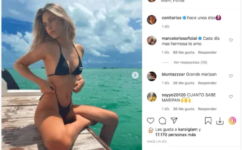 La publicación de Constanza Ríos, hija de Marcelo Chino Ríos y Giuliana Sotela.(1)
