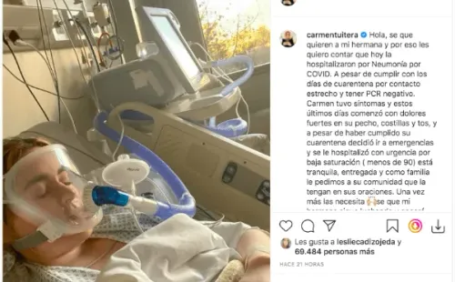 La publicación que hizo Camila, la hermana de Carmen Tuitera.(1)