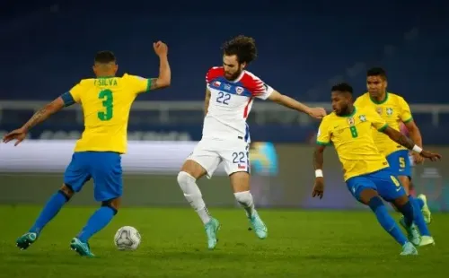 Ben Brereton Díaz con la Roja ante Brasil en Copa América. (Foto: Getty Images)