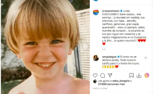 La publicación que Cristián Sánchez le dedicó a su hermano Aníbal.