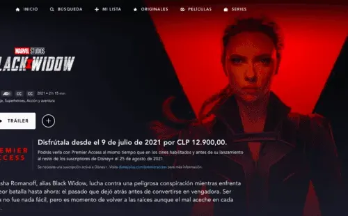 Black Widow es uno de los estrenos de Disney Plus que contarán con la opción de Premier Access.