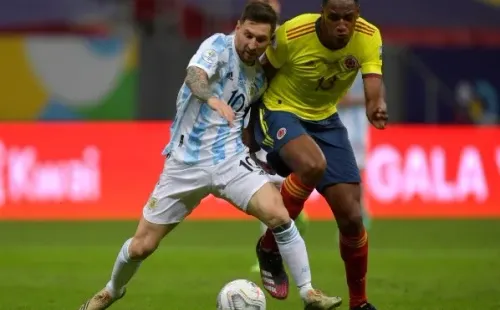 Messi y Mina no se quieren ni ver tras la polémica en Copa América. Foto: Getty Images