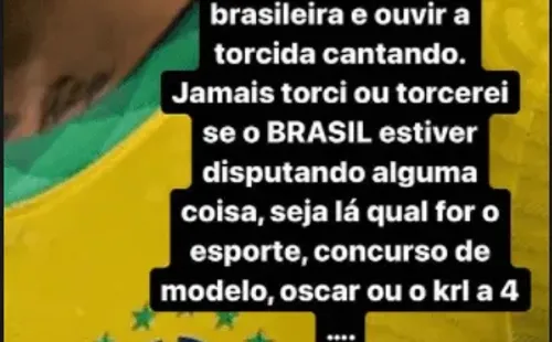El mensaje de Neymar en sus historias de Instagram.