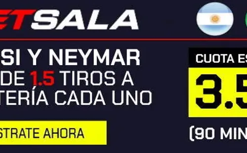 La cuota especial para que juegues por Messi y Neymar en la final de la Copa América 2021. | Foto: Betsala.