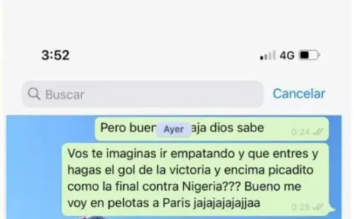 El mensaje de Jorgelina a Di María antes de la final de la Copa América.