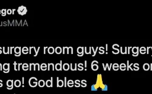 McGregor y su mensaje a los fans tras quebrar su pierna.