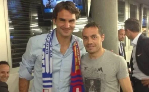 Marcelo Díaz también compartió con Roger Federer cuando estuvo en el Basilea
