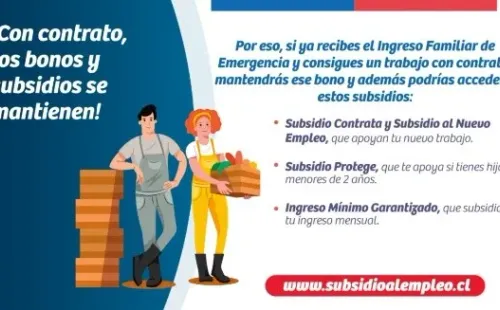 Este beneficio está destinado a apoyar el sueldo laboral. Imagen: @MintrabChile