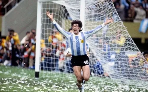 Mario Kempes la figura indiscutida del Mundial que Argentina ganó en 1978 (Getty Images)