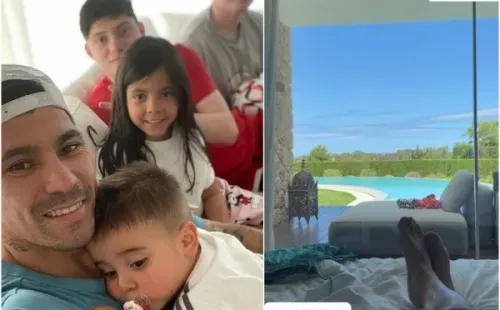 Gary Medel se fue a España, país de su señora, a relajarse con sus hijos durante unos días.Foto: Instagram