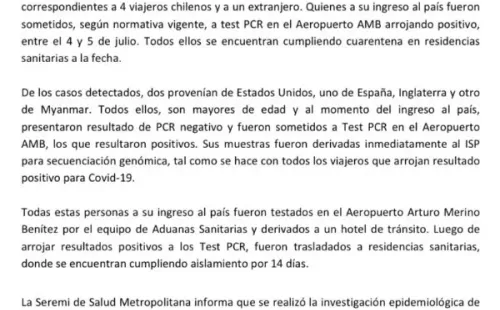 Comunicado ISP