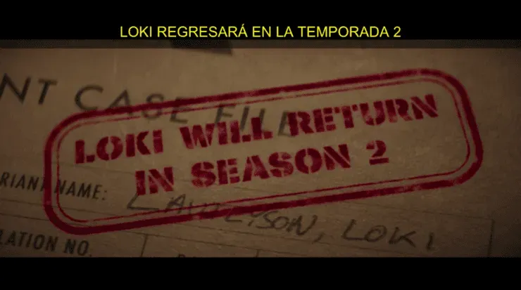 La imagen con que Marvel confirmó la segunda temporada de Loki, al final del capítulo 6 del primer ciclo.