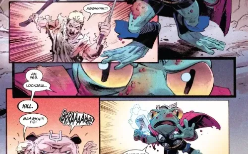 Throg, la versión sapo de Thor en los cómics de Marvel.(2)