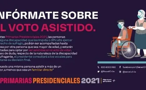 El voto asistido ayudará a un mejor funcionamiento del proceso. Foto: @ServelChile.