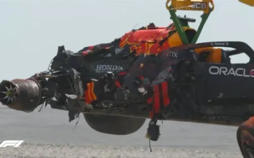 Así quedó el Redbull de Max Verstappen(FOTO: F1)
