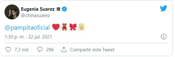 China Suárez en Twitter