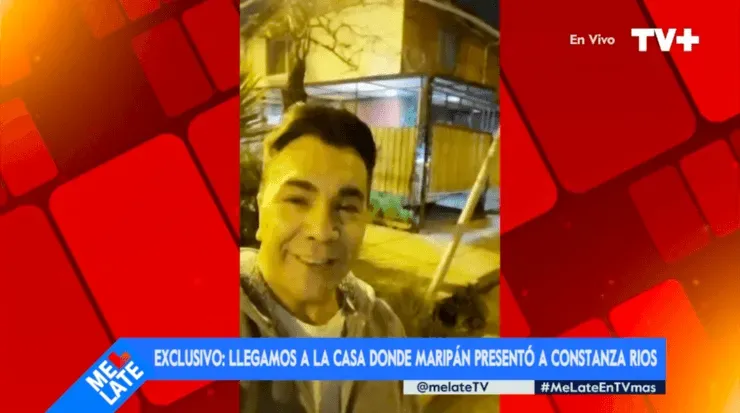 El panelista de Me Late Luis Sandoval en la casa de la familia de Guillermo Maripán, donde fue presentada en sociedad Constanza Ríos.